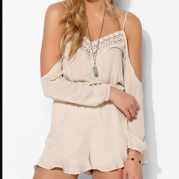 Urban Outfitters Pants - Ecote | Urban Outfitters Crochet Boho Romper